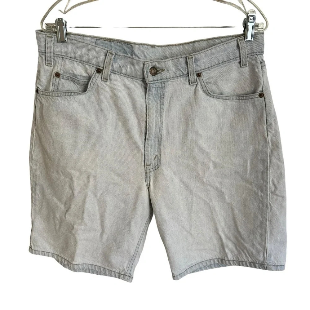 Vintage 90s Men’s Levi’s 550 Orange Tab 36 Light Wash Jean Shorts Cotton Blue